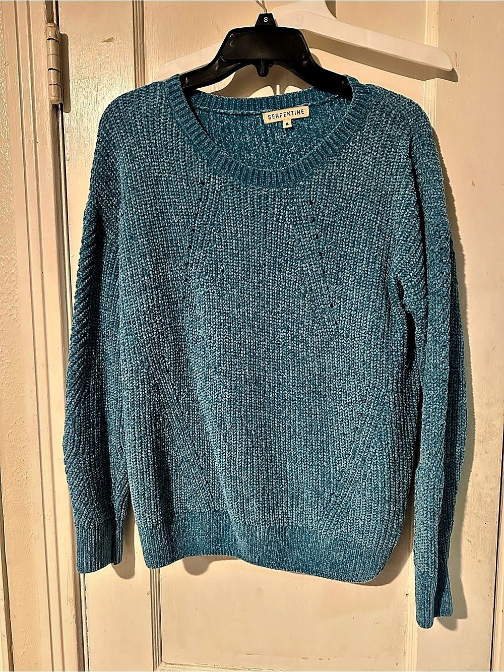 Serpentine Women's Crewneck Sweater in Blue, Medium